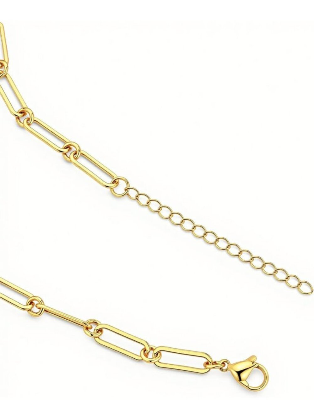 Trendy 14K Gold Plated Thick Rope Paperclip Chain Necklace for Women - Picture 8 of 9